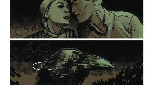 Przykładowe plansze komiksu „Złote serce” Łukasza Godlewskiego