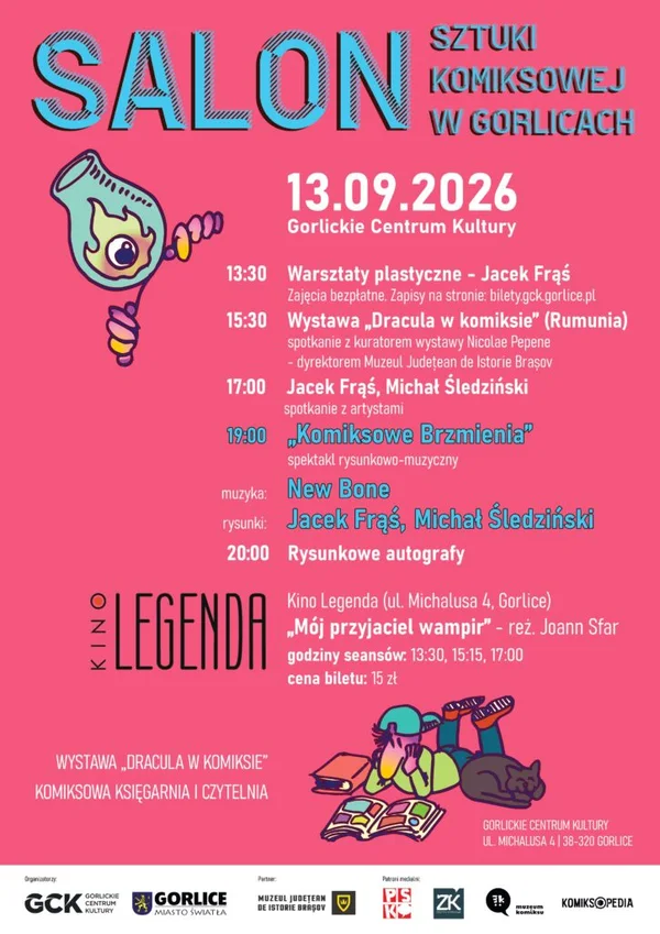 Śledziński i Frąś będą rysować do jazzu. Znamy program Salonu Sztuki Komiksowej w Gorlicach