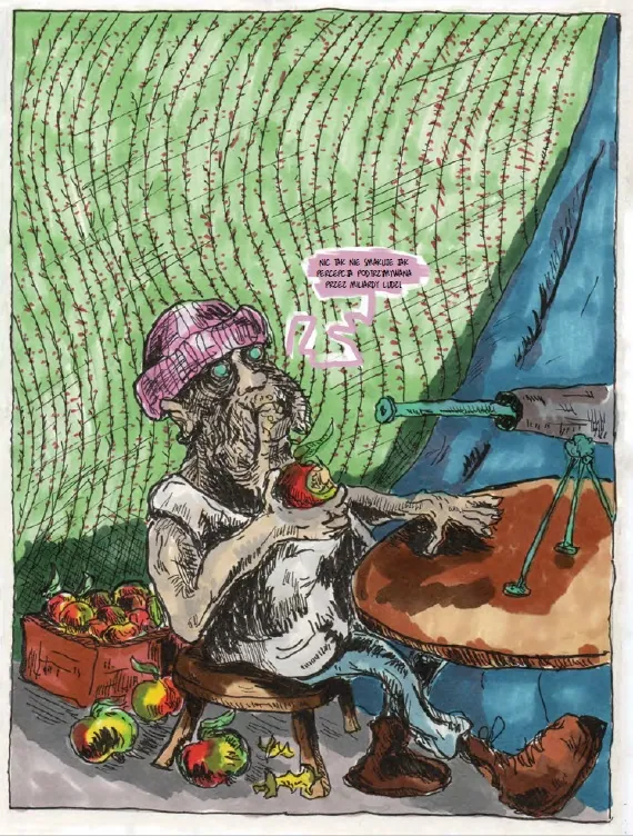 strona komiksu Zardzewiały Tankowiec