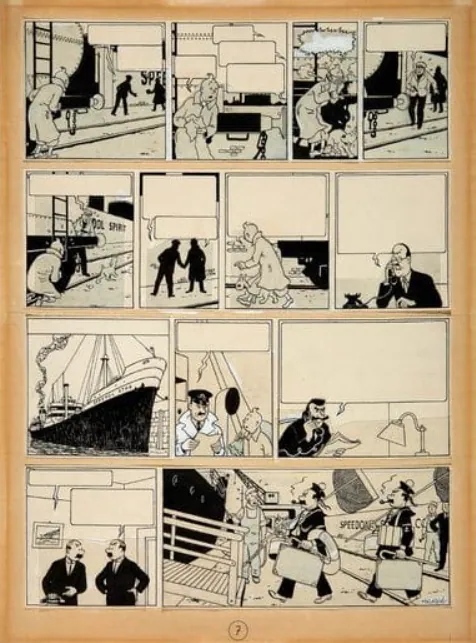 Nawet 2 mln zł za planszę  Hergégo z czasów, gdy Tintin publikowany był w gazetach