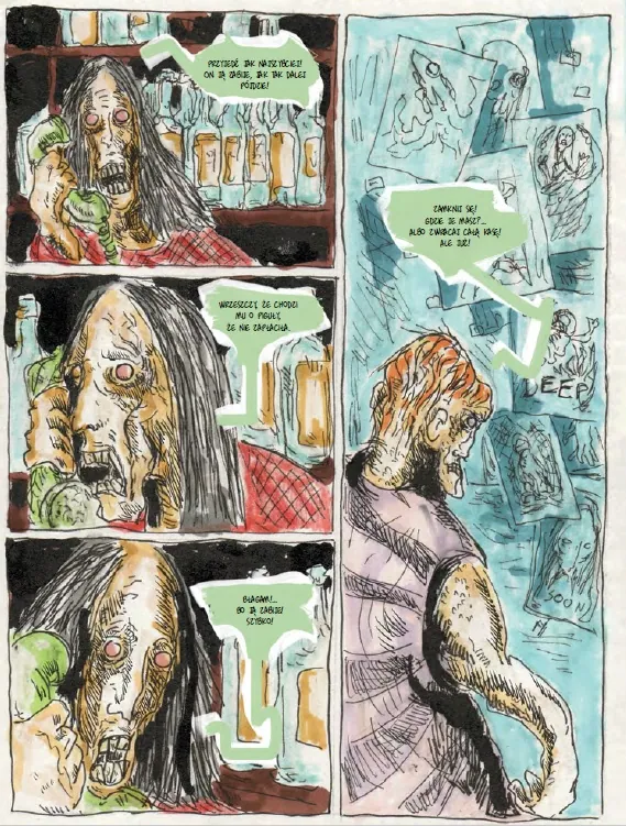 strona komiksu Zardzewiały Tankowiec