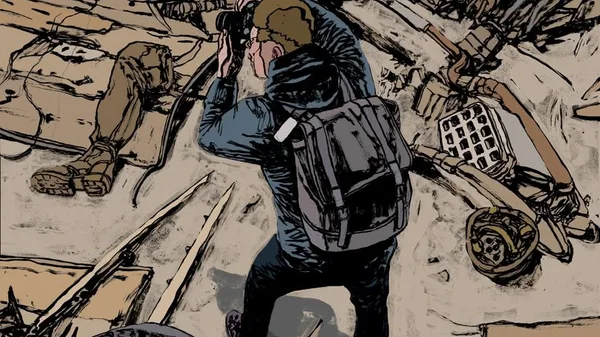 Okładka komiksu „Szczęściarz” autorstwa Wojciecha Stefańca i Wojciecha Chamiera-Gliszczyńskiego