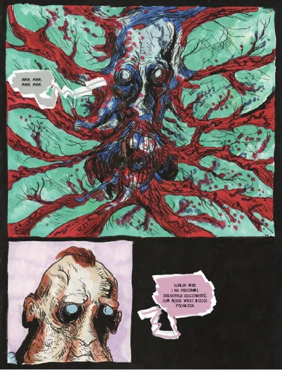 strona komiksu Zardzewiały Tankowiec