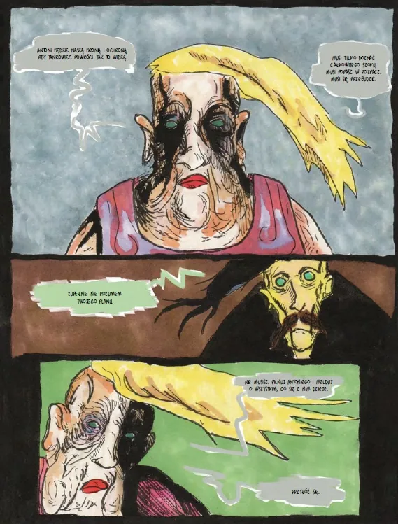 strona komiksu Zardzewiały Tankowiec
